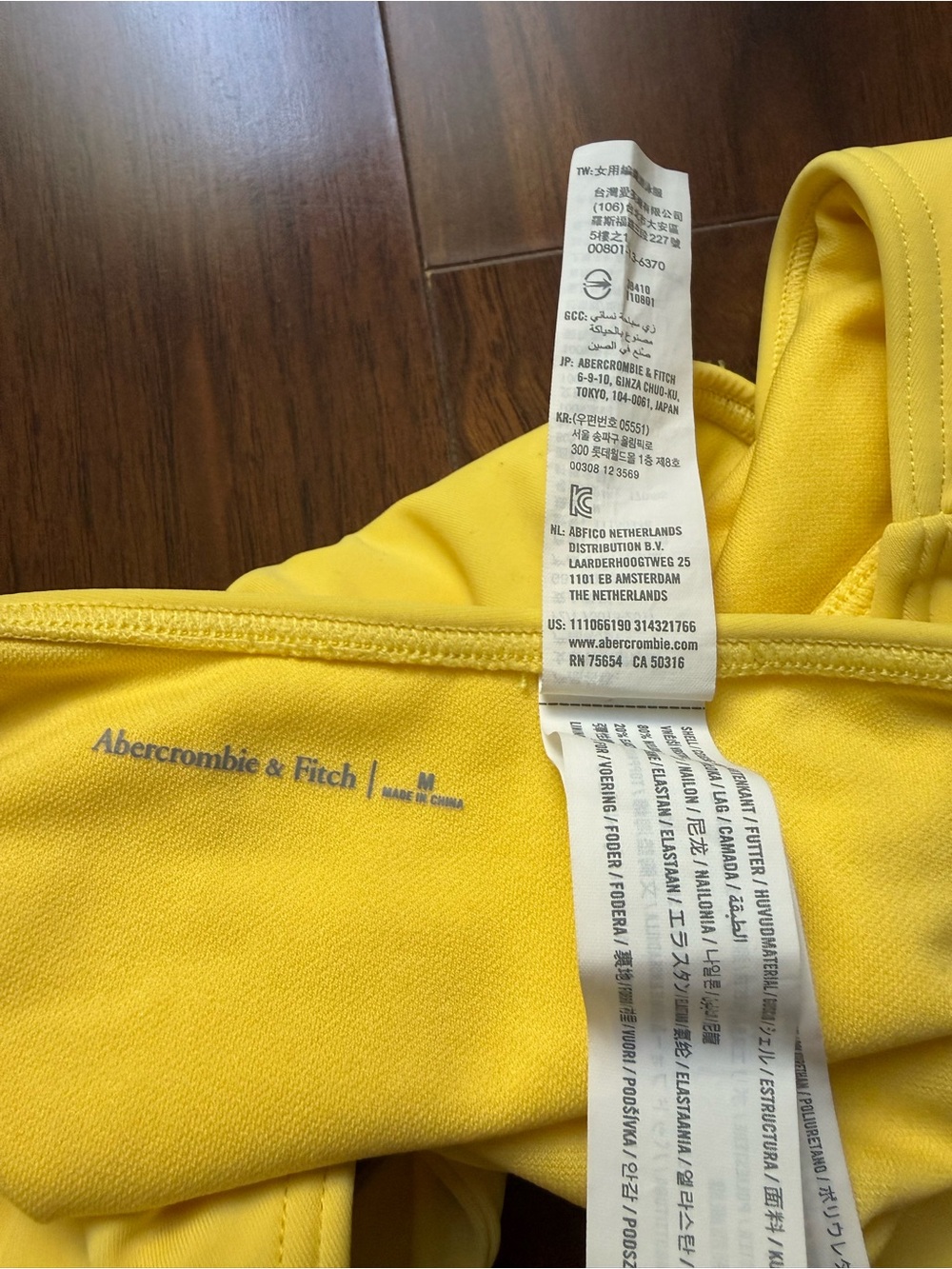 Abercrombie & Fitch Yellow One Piece Cut Out Swimsuit / Size M ๐ - Picture 2 of 6